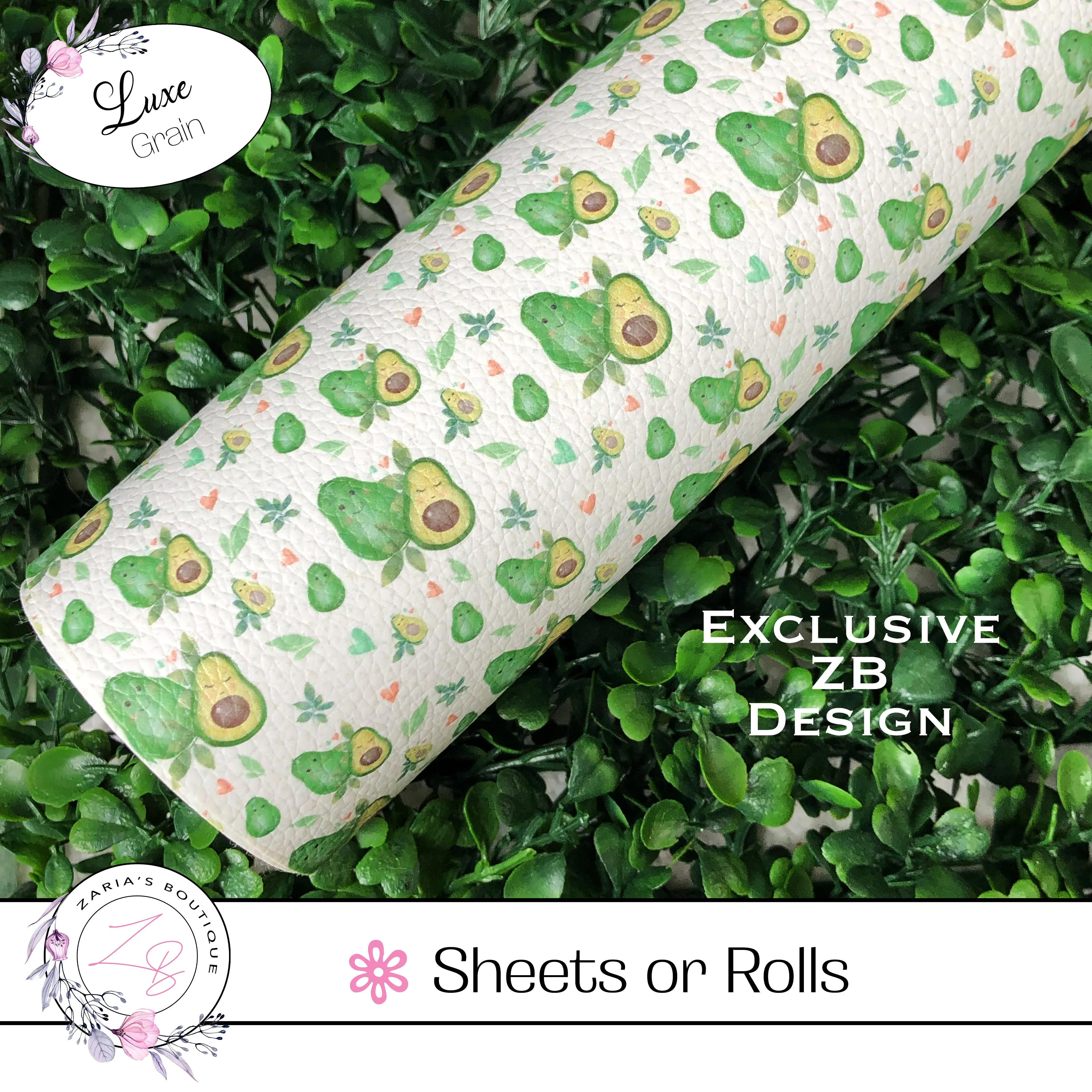 ⋅ Avocado Bliss ⋅ Exclusive Vegan Faux Leather ⋅ Sheets Or Rolls!
