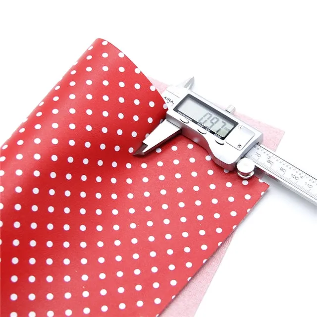 ⋅ Hot Pink & White Polka Dots ⋅ Smooth Vegan Faux Leather