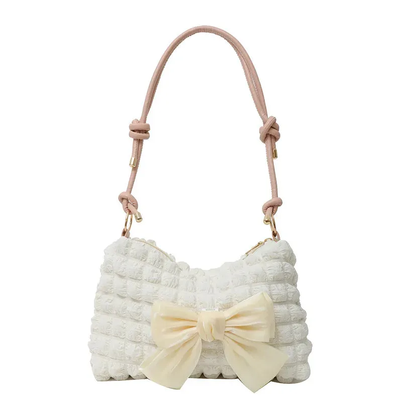 ✨ Kawaii Bow Tote Bag 👜 | Y2K Casual Shoulder & Crossbody Style 🌸