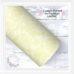 ⋅ Lemon Lace ⋅ Custom Printed Premium Vegan Faux Leather •