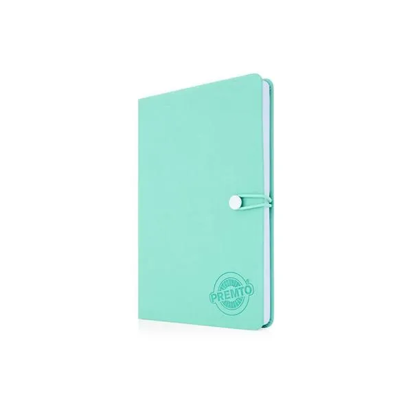 ■ Premto - A5 192 Page Hardcover Pu Notebook With Elastic - Mint Magic