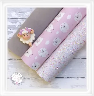 ⋅ Woolly Sheep ⋅ Includes Clay ⋅ Premium Vegan Faux Leather  &  Glitter Bundle ⋅