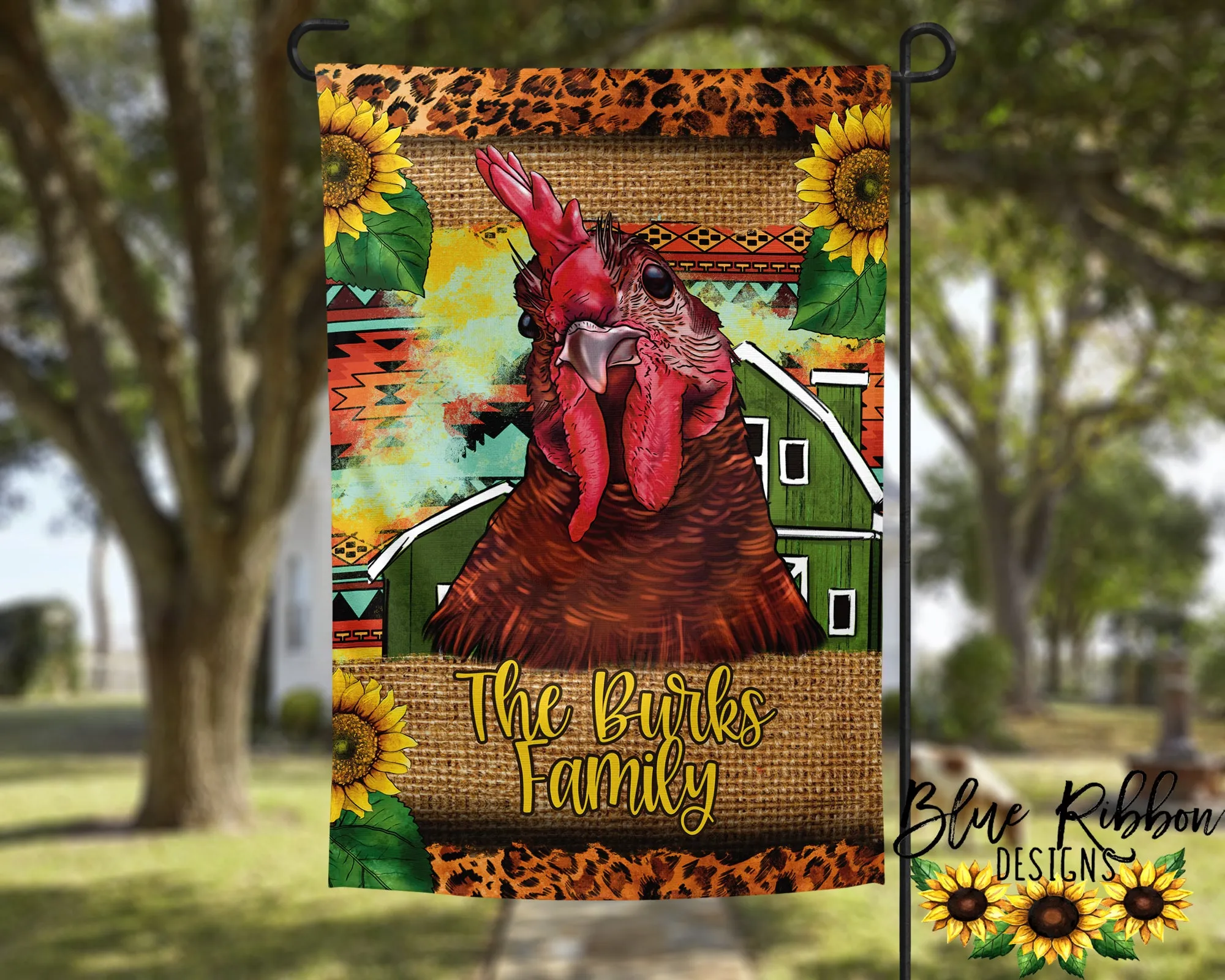12X18" Single or Double Sided Rooster Garden Flag