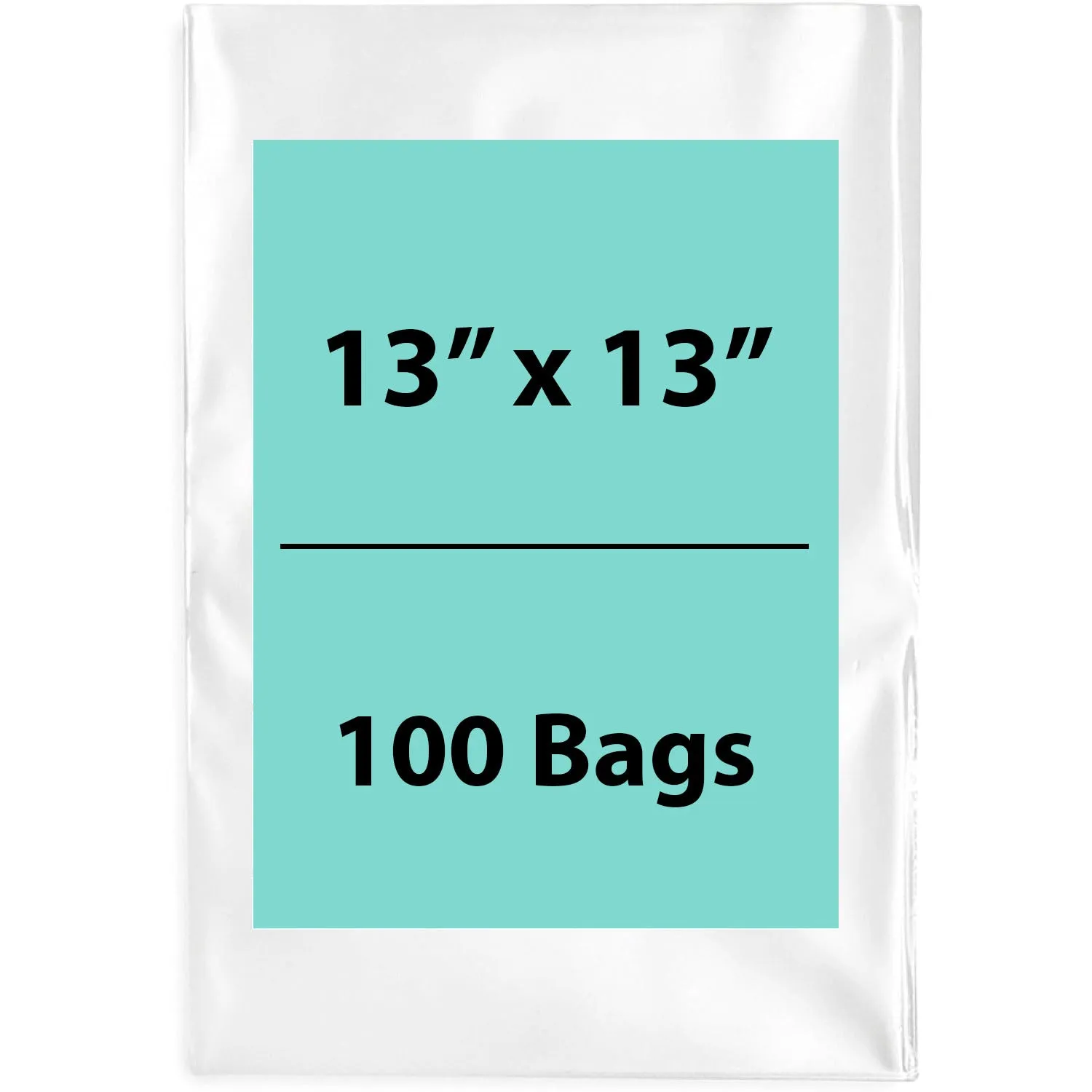 13X13 inches Clear Flat Poly Bags 3Mil Open Top (LDPE)