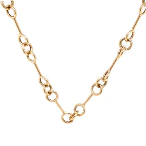 14K Gold "O" Link Necklace