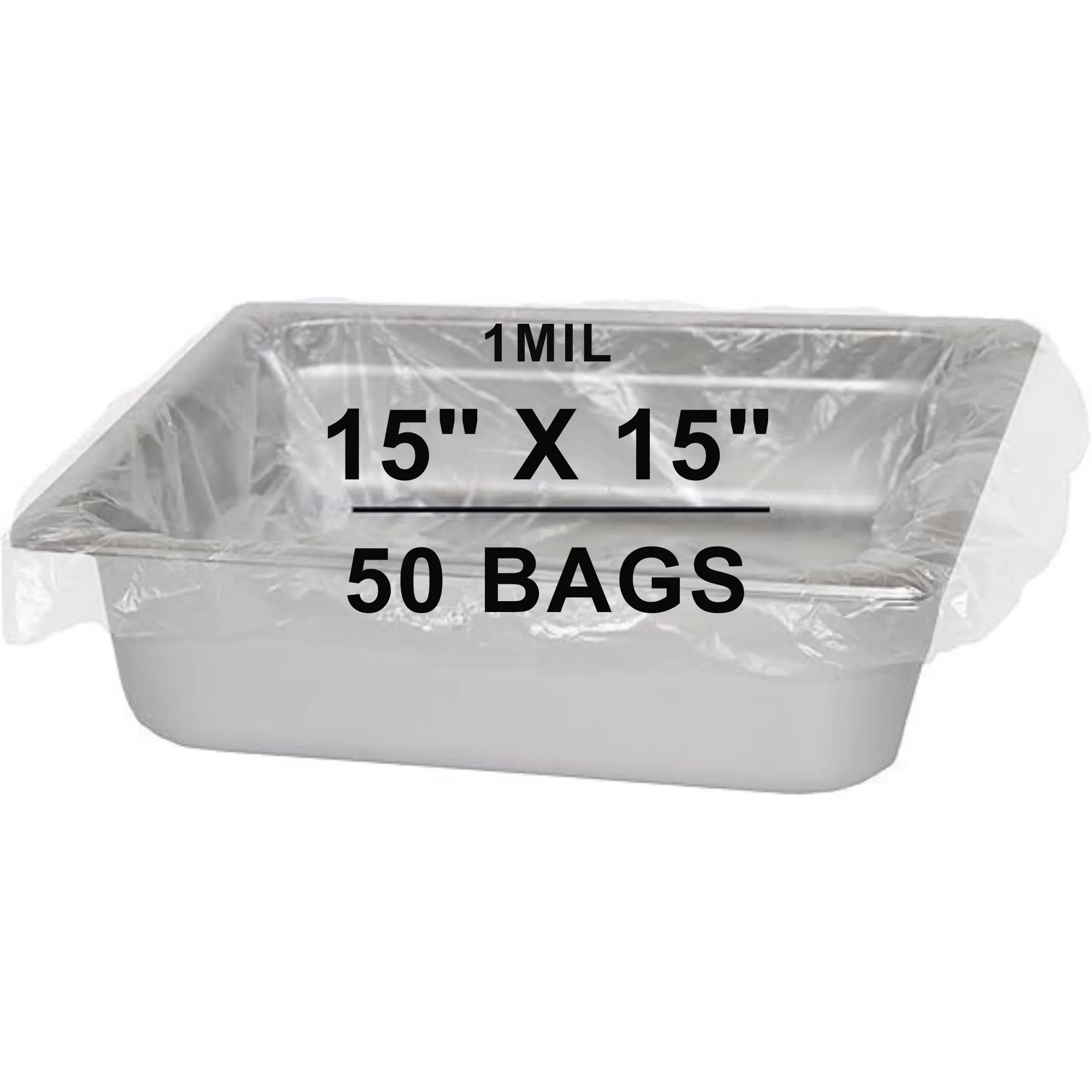 15X15 inches Pan Liners Poly Nylon 1 Mil 6 & 7 Quart Round Pans PN