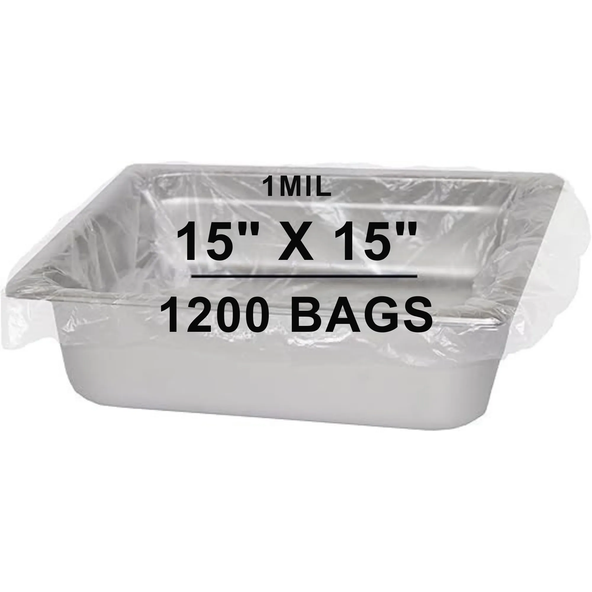 15X15 inches Pan Liners Poly Nylon 1 Mil 6 & 7 Quart Round Pans PN