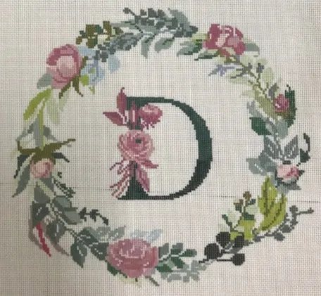 2577-D Floral Initial