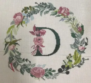 2577-D Floral Initial