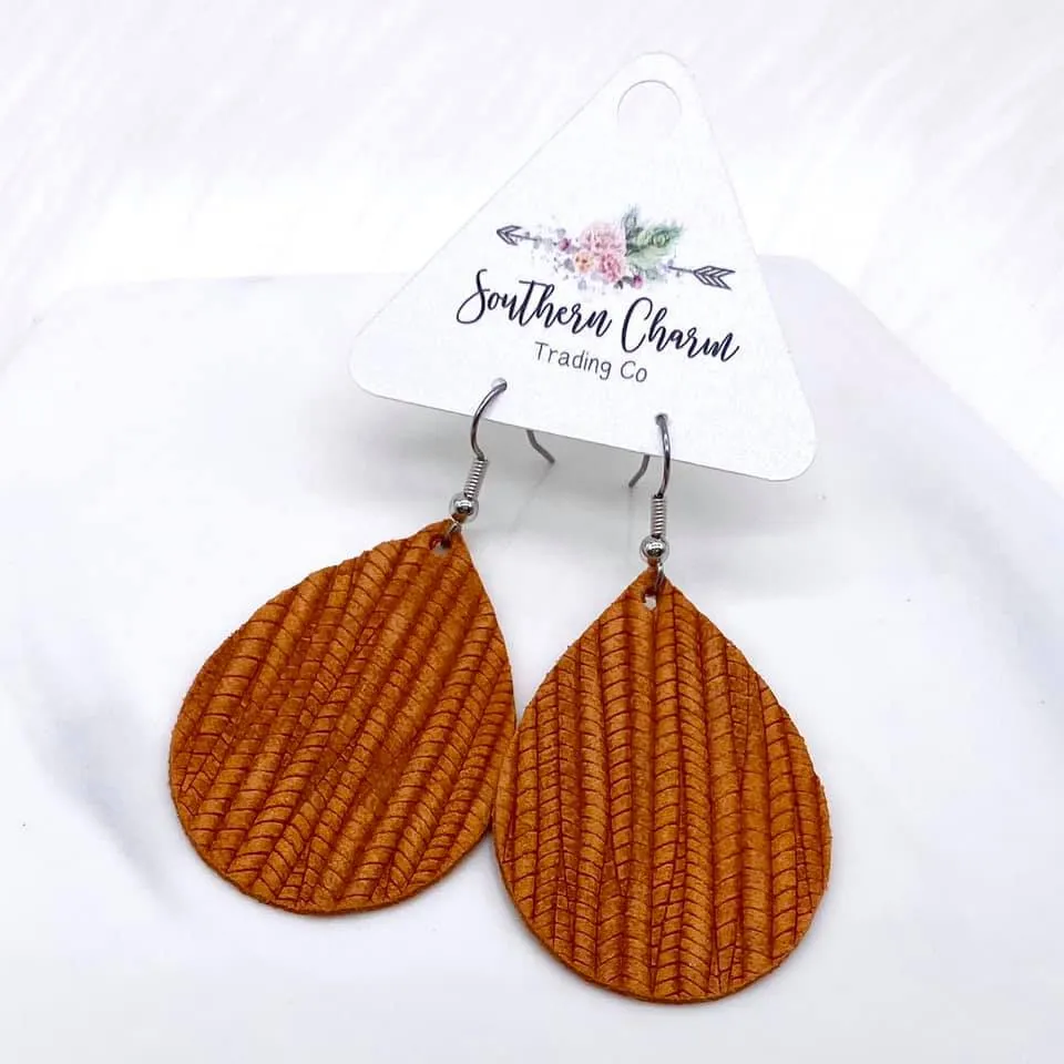 2" Autumn Gingham Mini Collection -Earrings