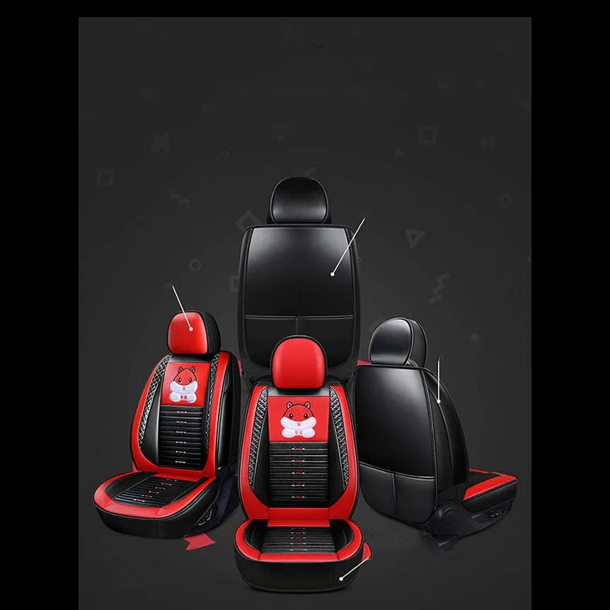 5 Seat Car Cushion Cartoon Leather Seat Cover Car Seat Cover Surrounded Universal
