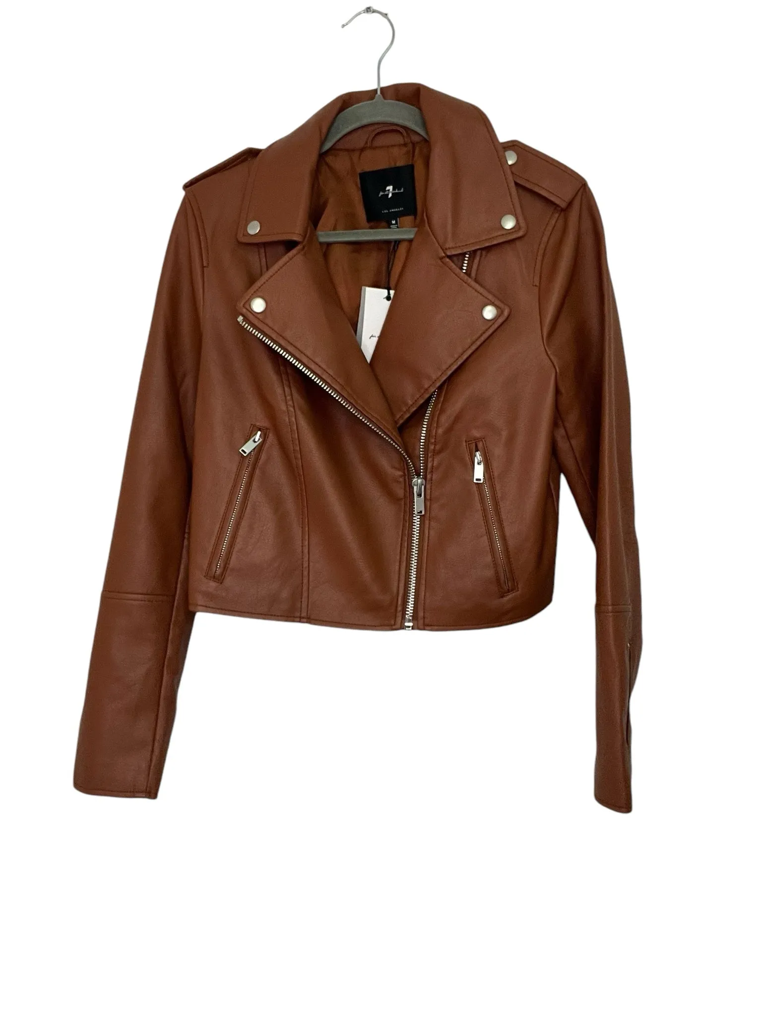 7 for All Mankind Size Medium Tan Pre-Owned Jacket- Ladies