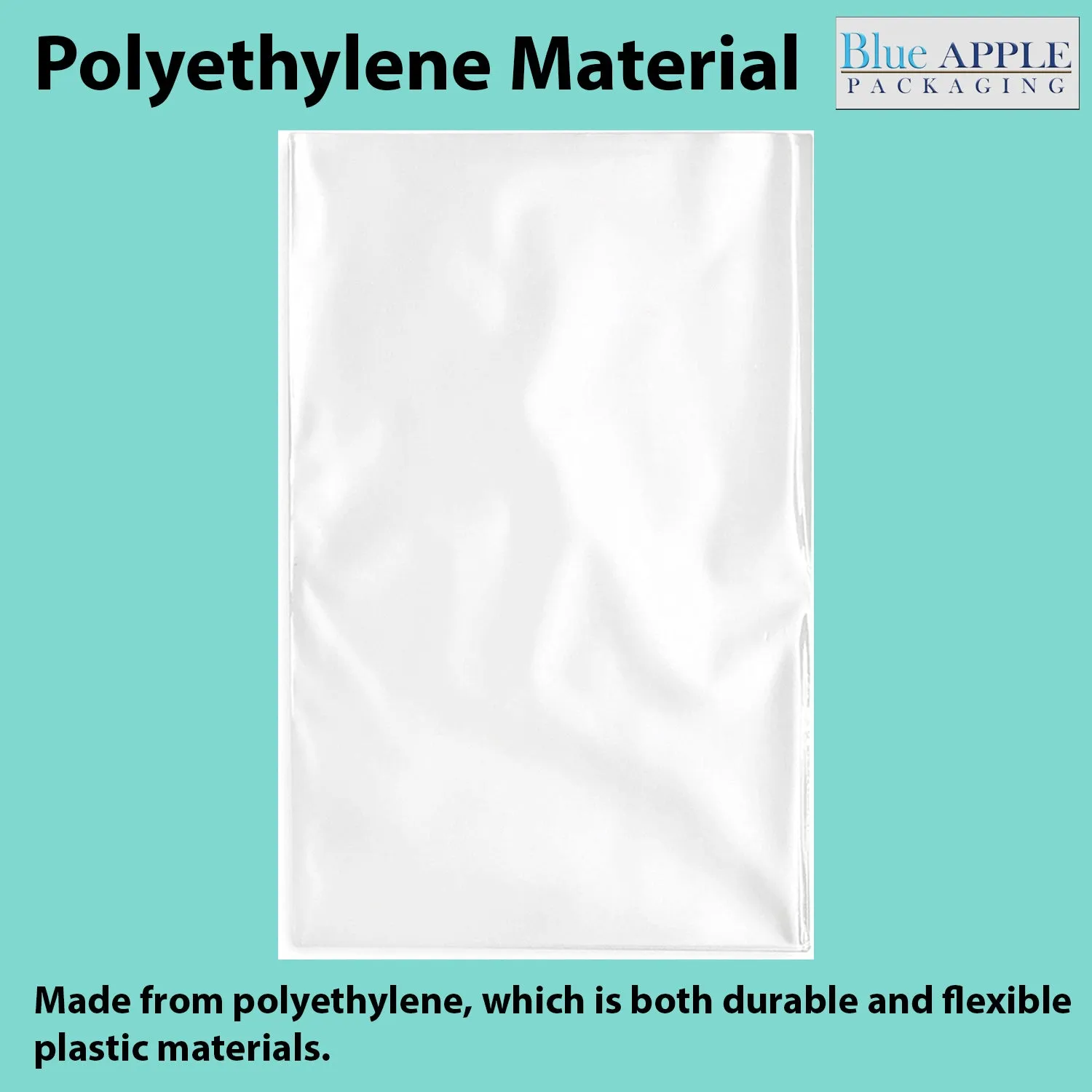 7X10 inches Clear Flat Poly Bags 4Mil Open Top (LDPE)