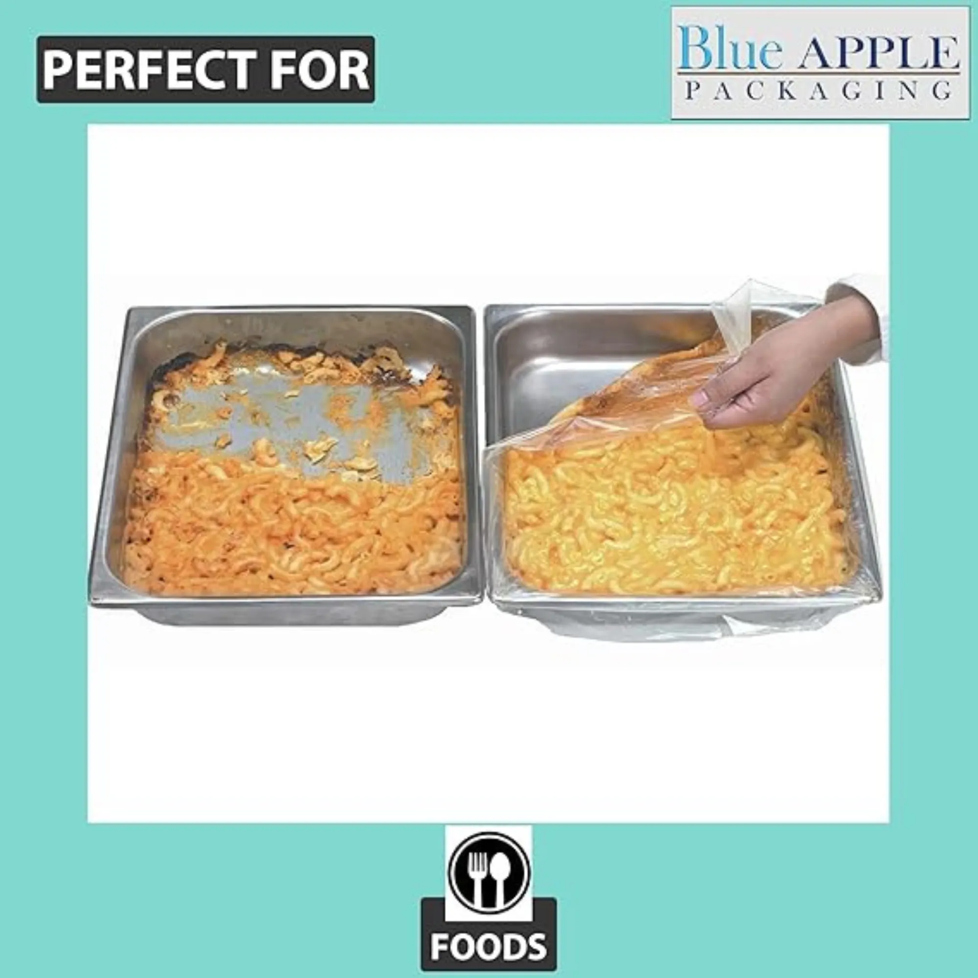 9X14 inches Pan Liners Poly Nylon 1 Mil Two Quart Round PN