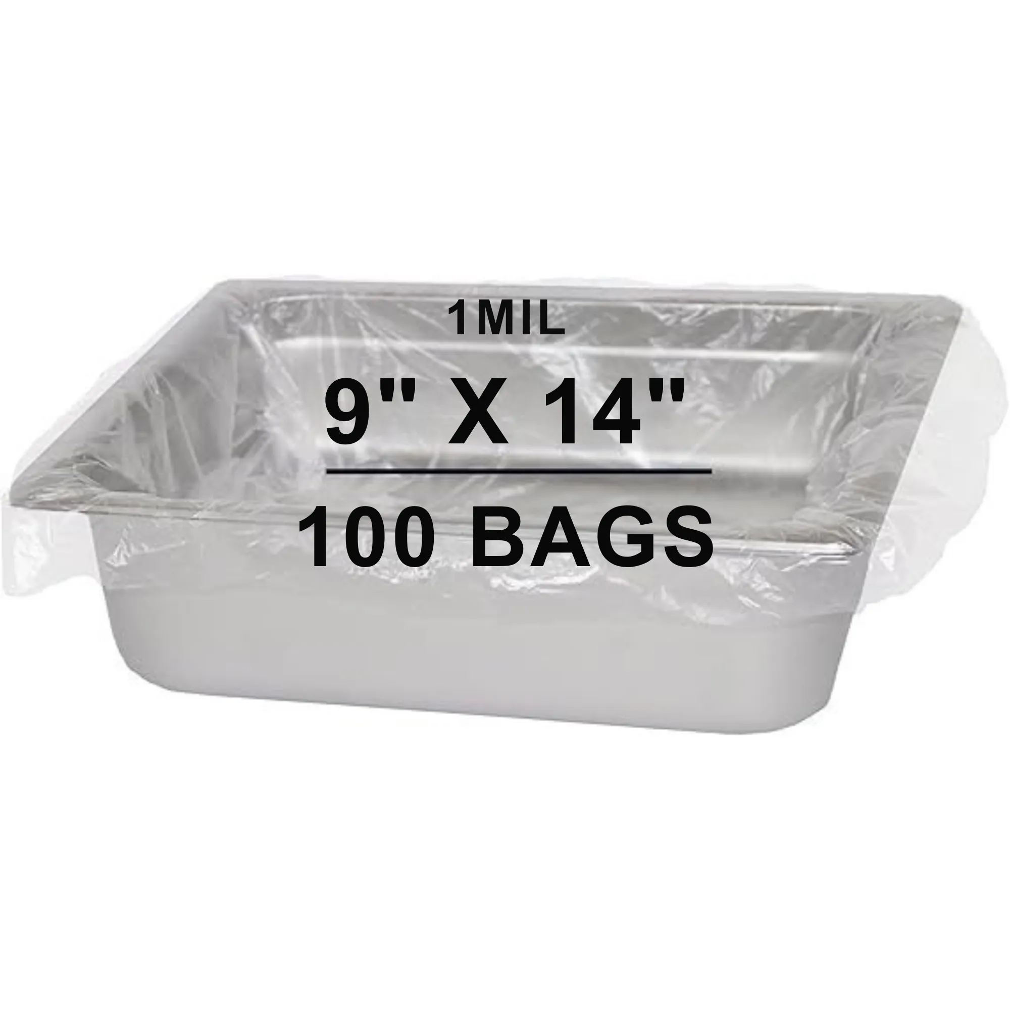 9X14 inches Pan Liners Poly Nylon 1 Mil Two Quart Round PN