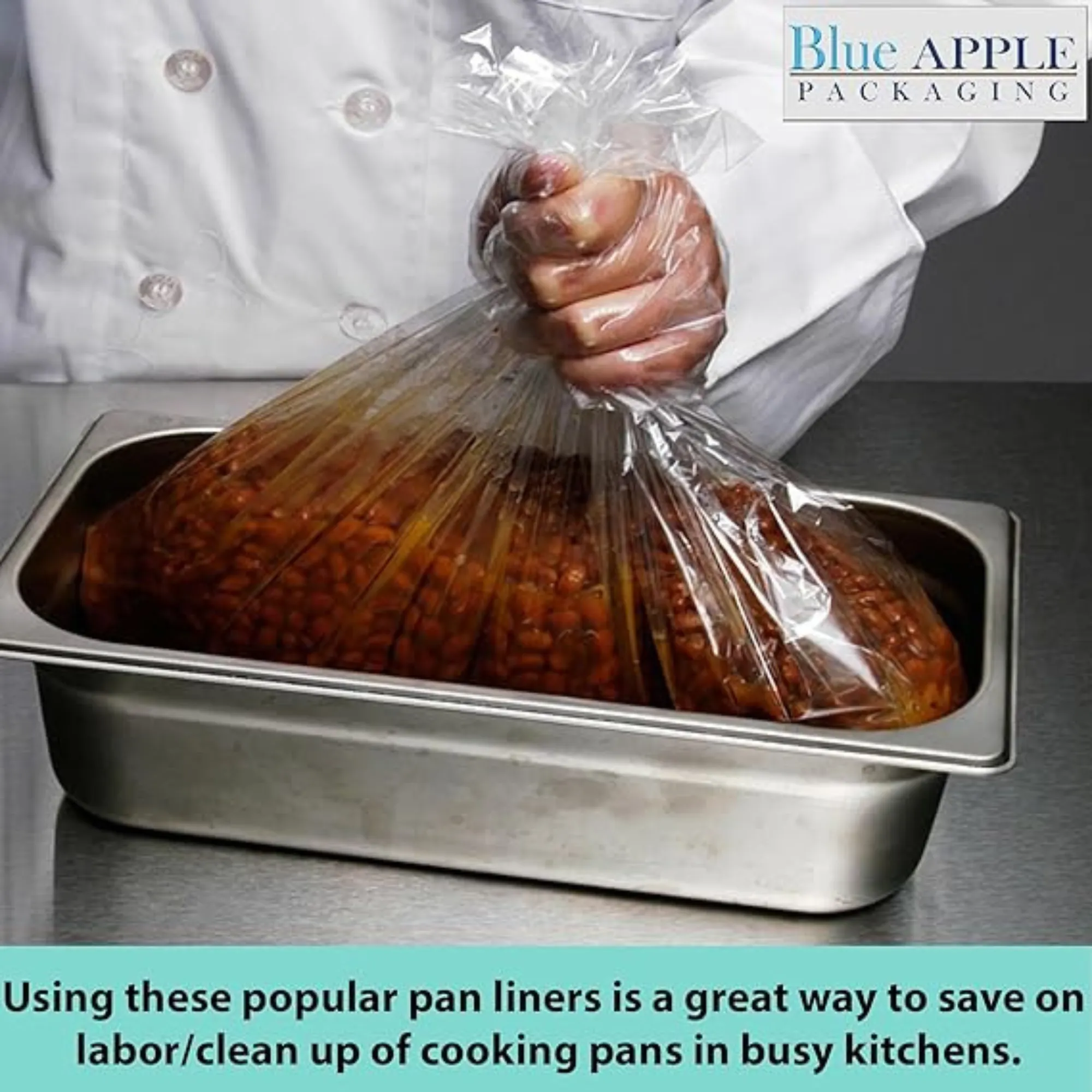 9X14 inches Pan Liners Poly Nylon 1 Mil Two Quart Round PN