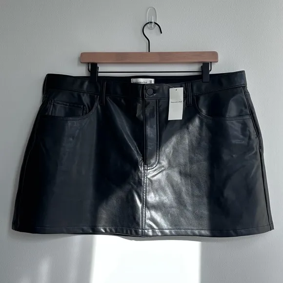 Abercrombie &amp; Fitch vegan leather mini skirt
