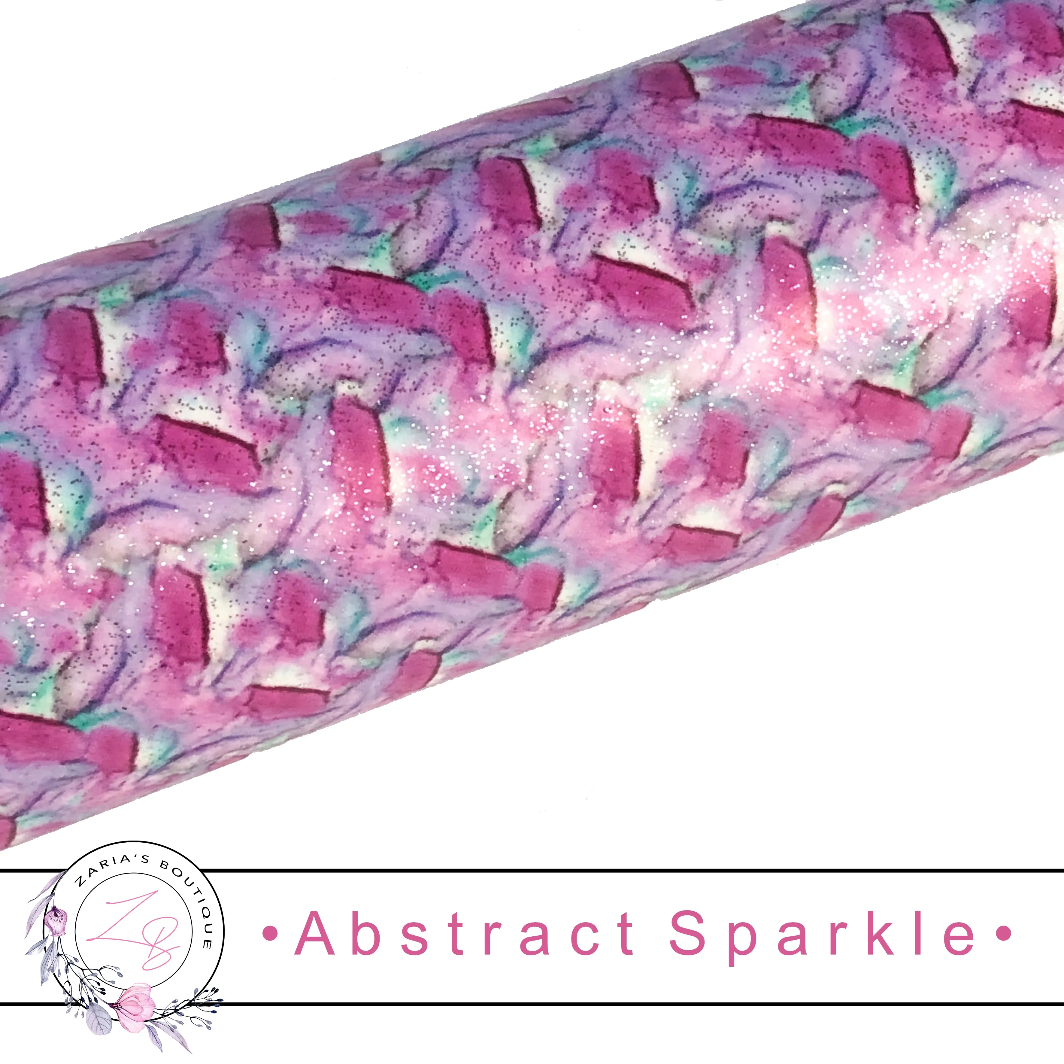 ⋅ Abstract Sparkle ⋅ Smooth Glossy Glitter Vegan Faux Leather