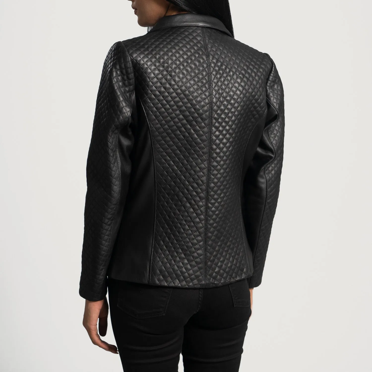 Aflush Quilted Leather Blazer