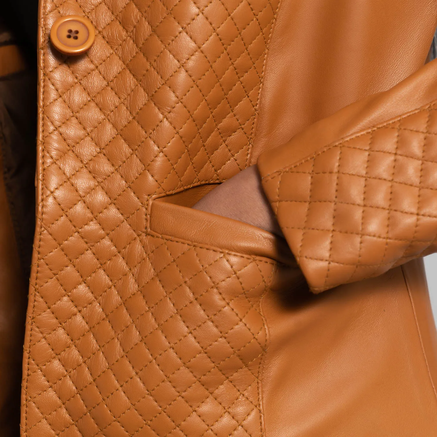 Aflush Quilted Leather Blazer