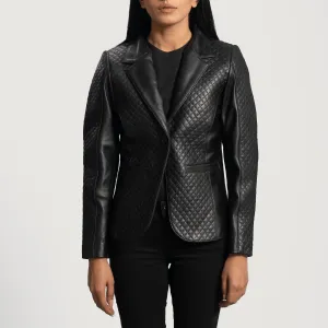 Aflush Quilted Leather Blazer