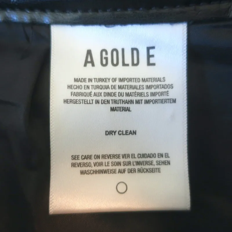AGOLDE Recycled Leather Fitted 90's Pants Black Size 23