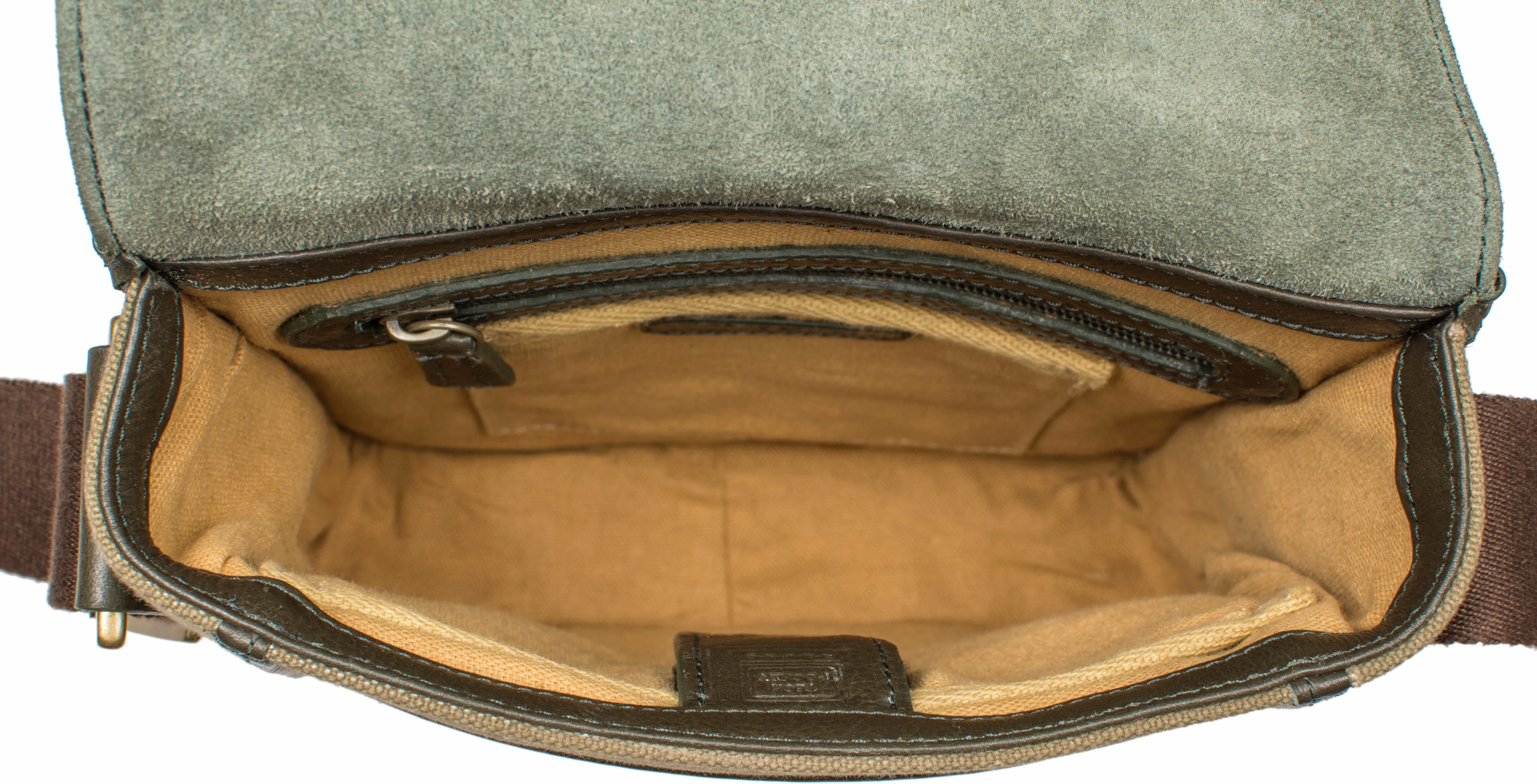 Aiden Genuine Leather and Canvas Mini Crossbody Men/Women Messenger Bag/Travel Bag / 10.5" iPad Bag