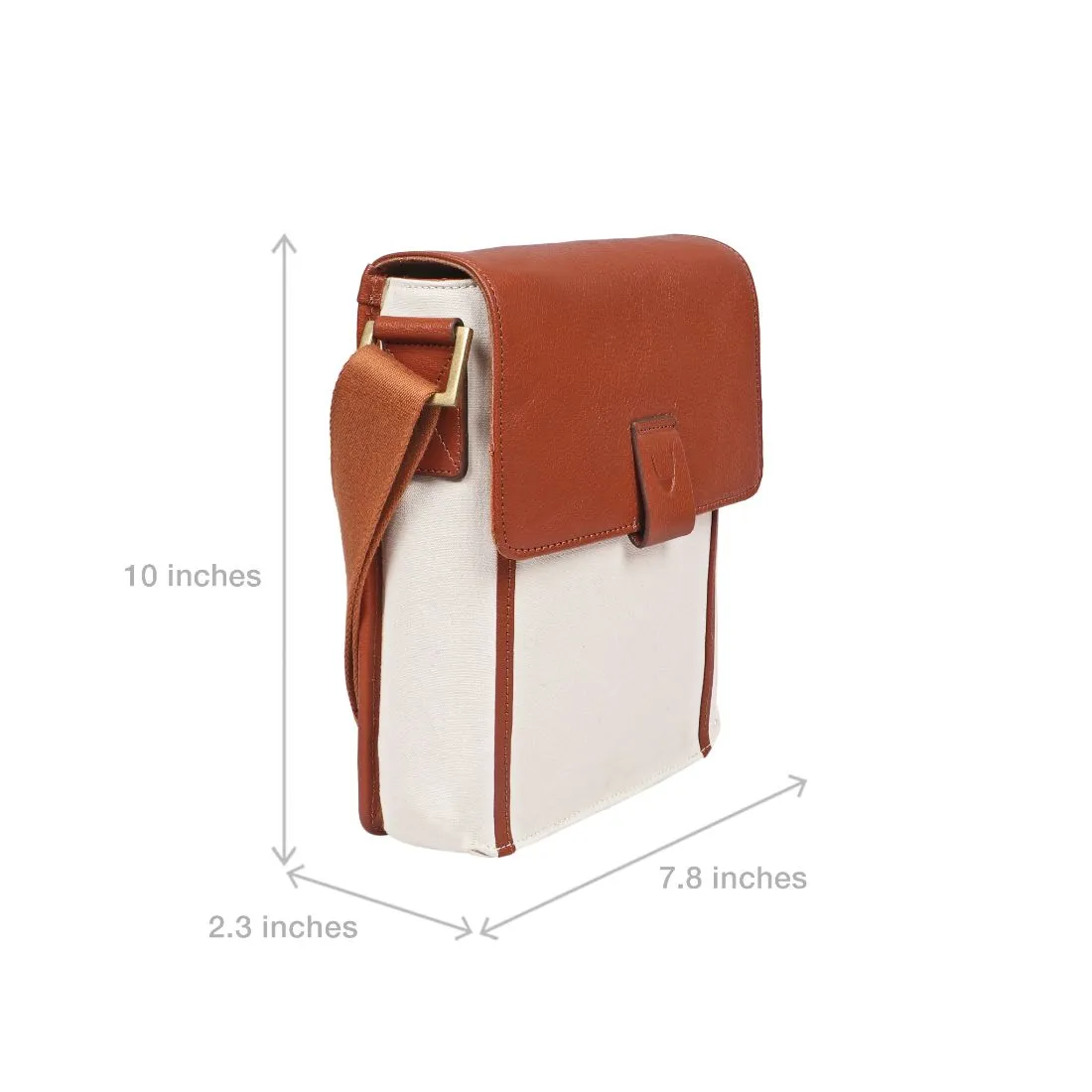 Aiden Genuine Leather and Canvas Mini Crossbody Men/Women Messenger Bag/Travel Bag / 10.5" iPad Bag
