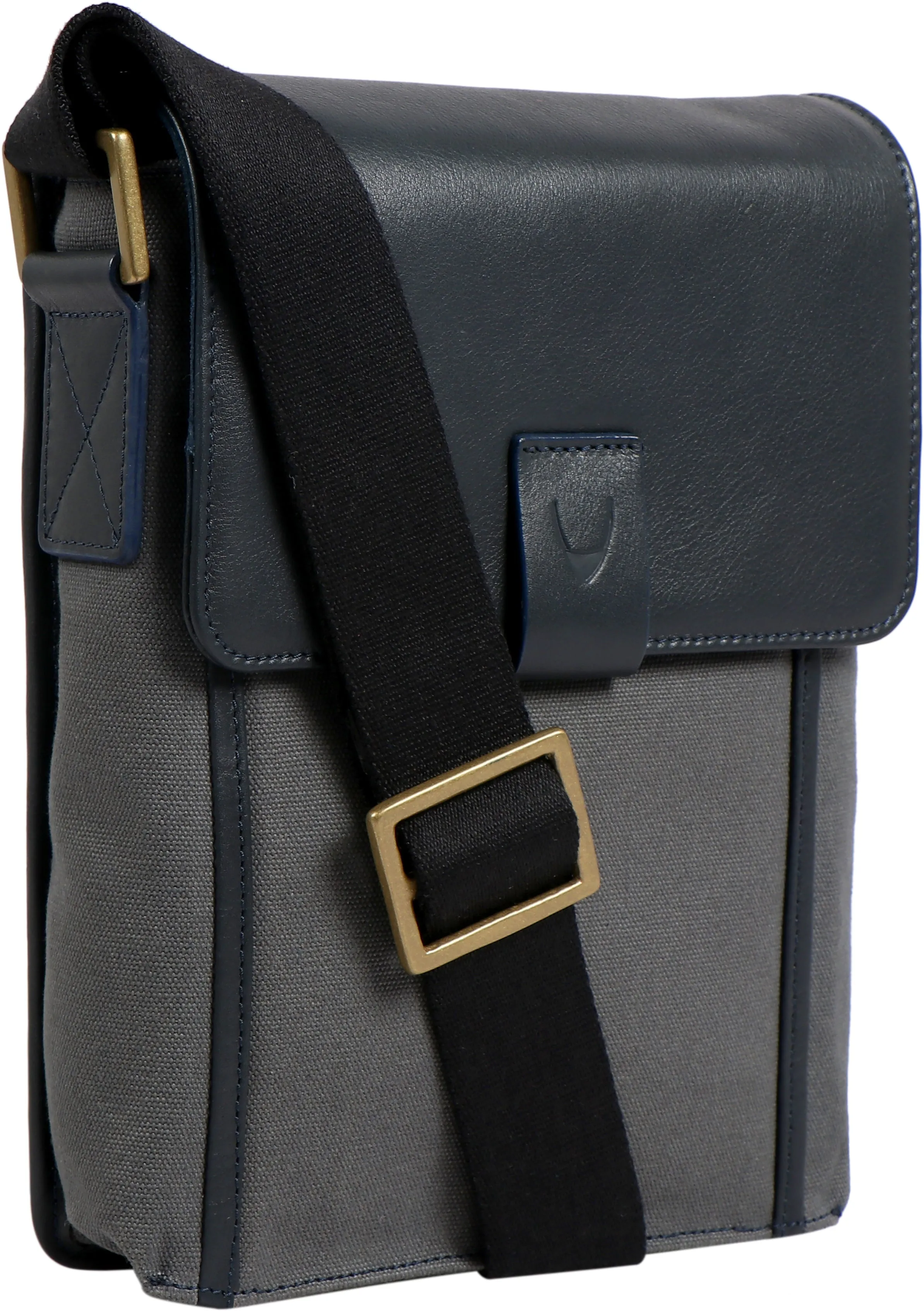 Aiden Genuine Leather and Canvas Mini Crossbody Men/Women Messenger Bag/Travel Bag / 10.5" iPad Bag