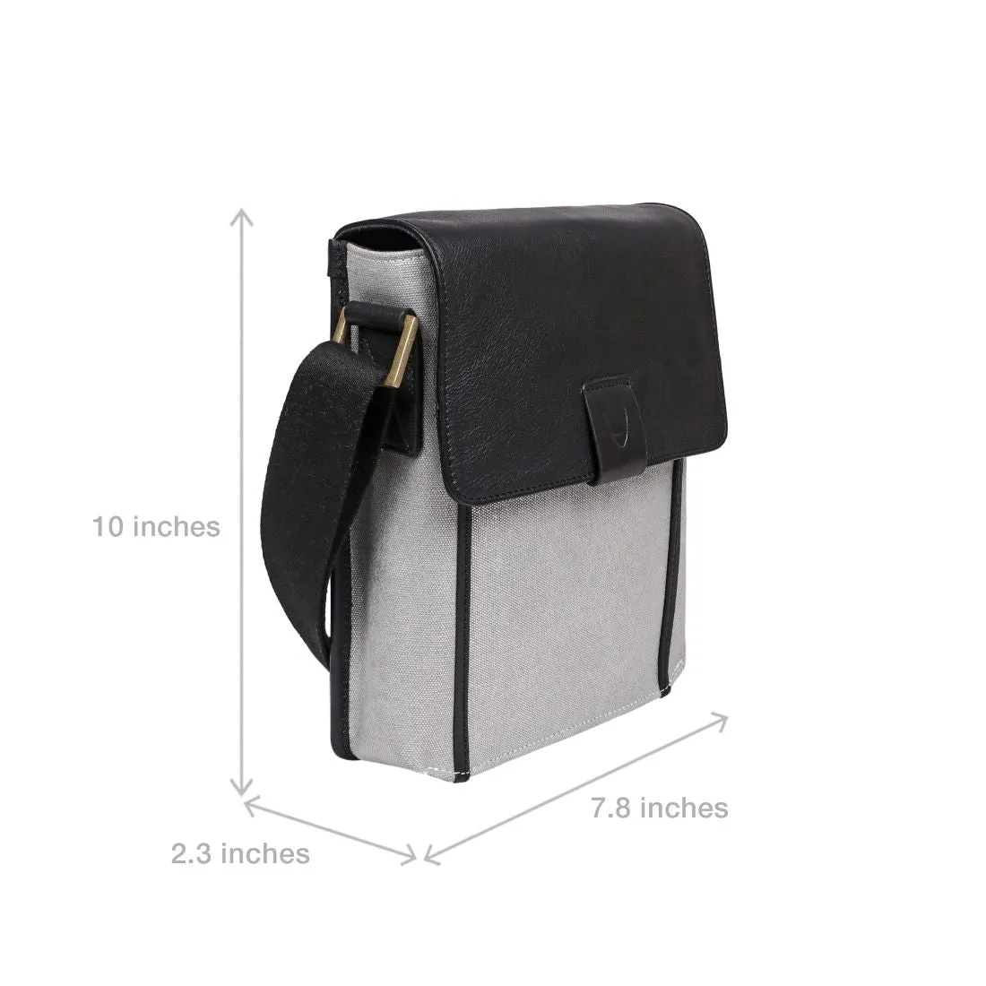 Aiden Genuine Leather and Canvas Mini Crossbody Men/Women Messenger Bag/Travel Bag / 10.5" iPad Bag