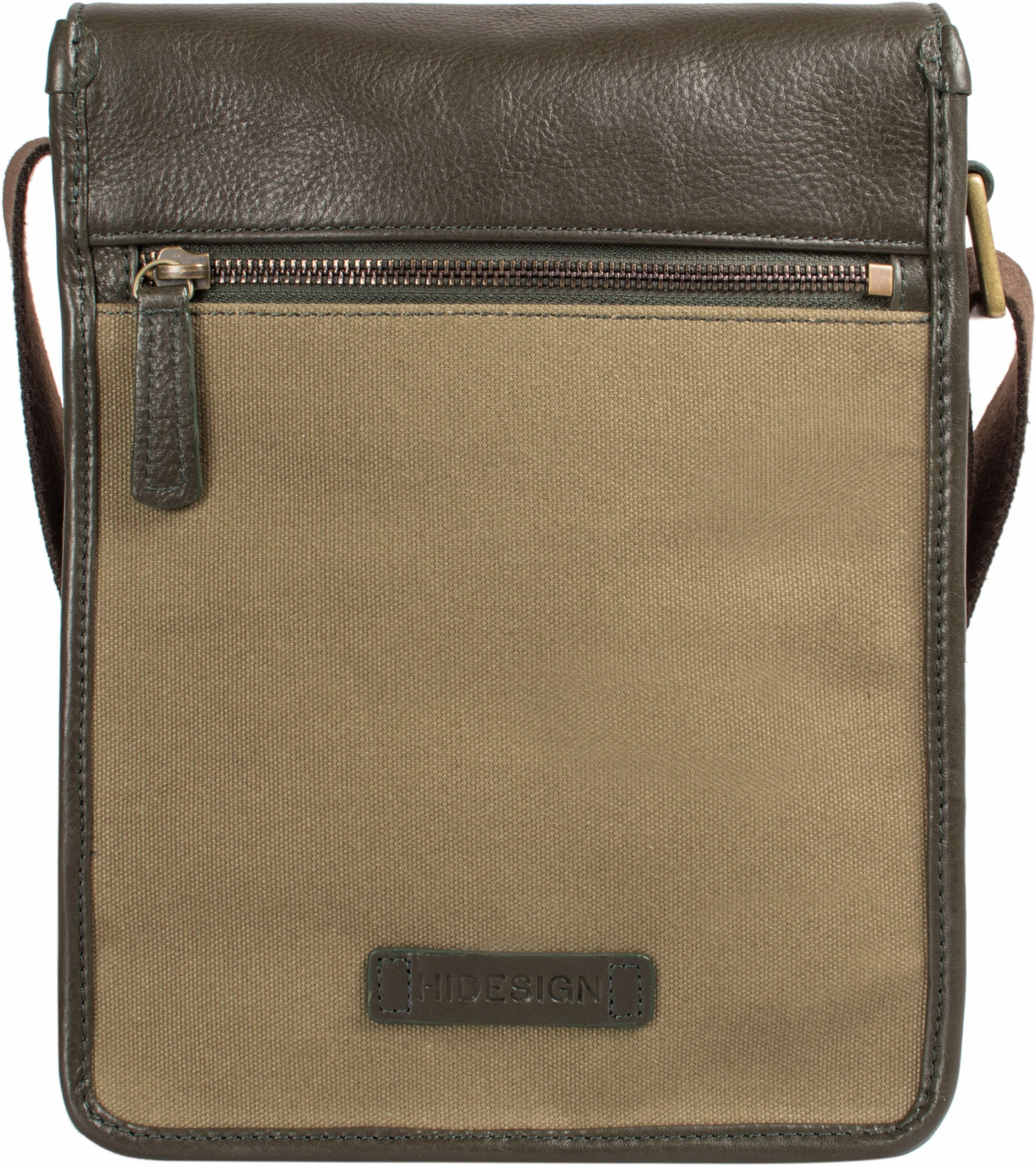 Aiden Genuine Leather and Canvas Mini Crossbody Men/Women Messenger Bag/Travel Bag / 10.5" iPad Bag