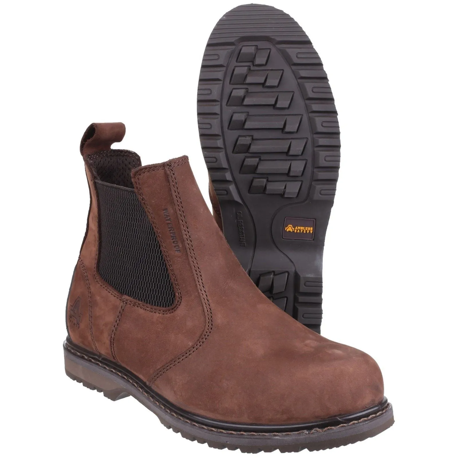 Amblers Men Boots - AS148 Sperrin Dealer Safety Boot in Brown, 6-13