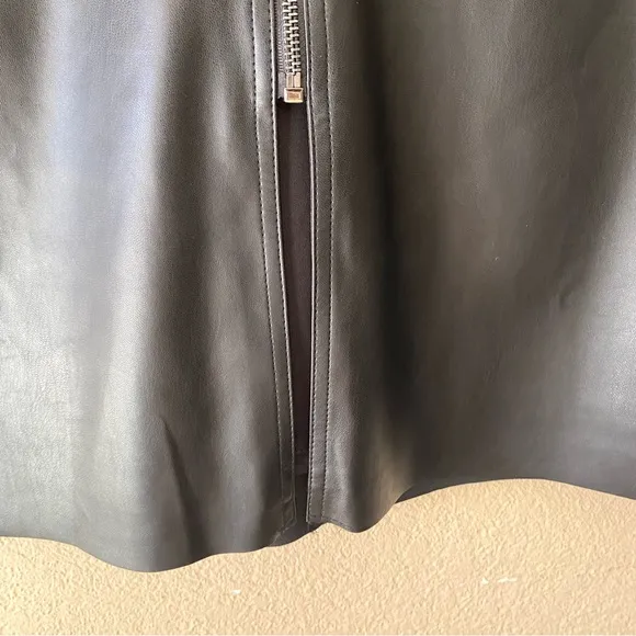 Anthropologie Bailey 44 Marceline Faux Leather A-Line Midi Skirt