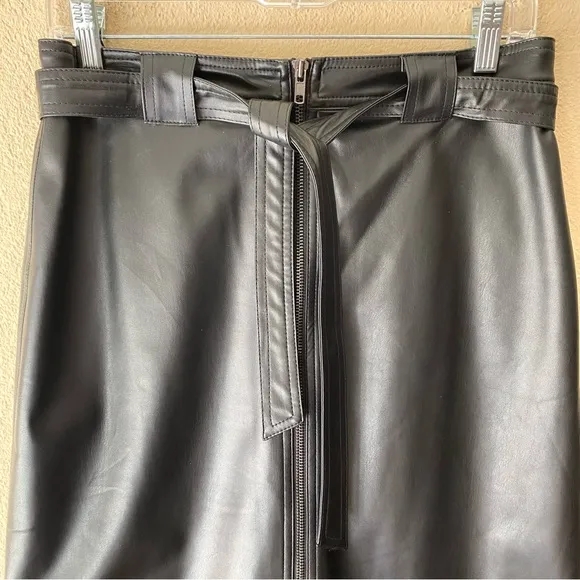 Anthropologie Bailey 44 Marceline Faux Leather A-Line Midi Skirt