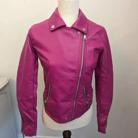Anthropologie Faux Leather Moto Jacket