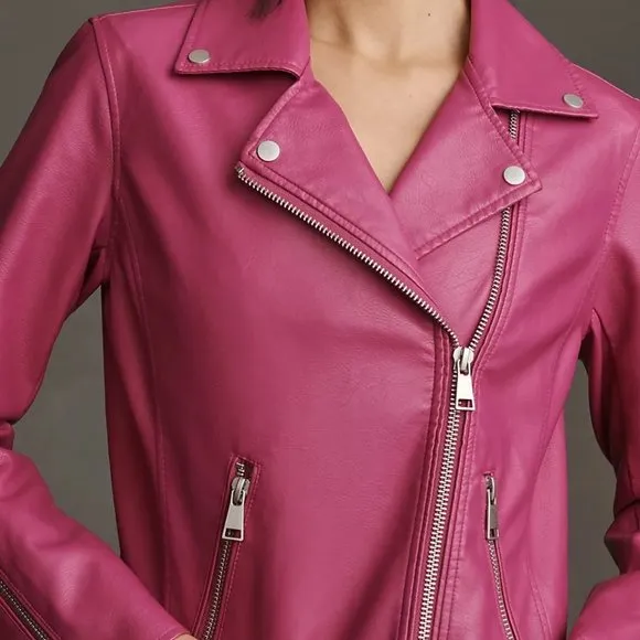 Anthropologie Faux Leather Moto Jacket