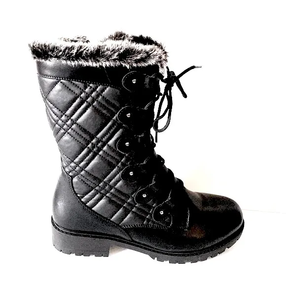 Aquatherm Black Mid-calf Winter Boot by Santana Canada Size 10