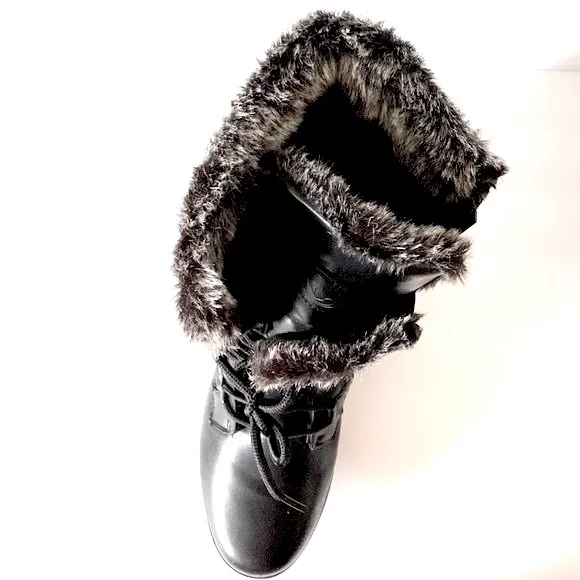 Aquatherm Black Mid-calf Winter Boot by Santana Canada Size 10