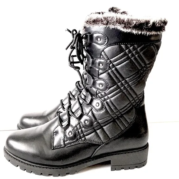 Aquatherm Black Mid-calf Winter Boot by Santana Canada Size 10