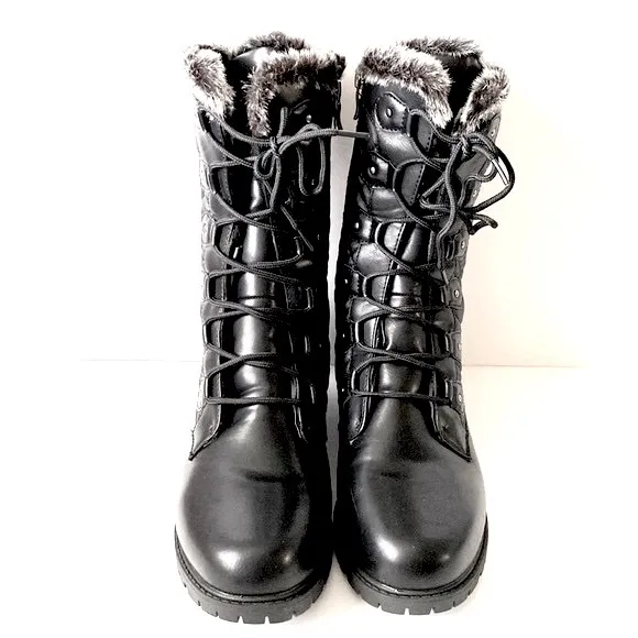 Aquatherm Black Mid-calf Winter Boot by Santana Canada Size 10