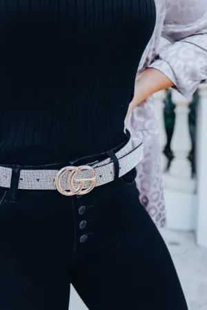 Ari Rhinestone Belt - AB
