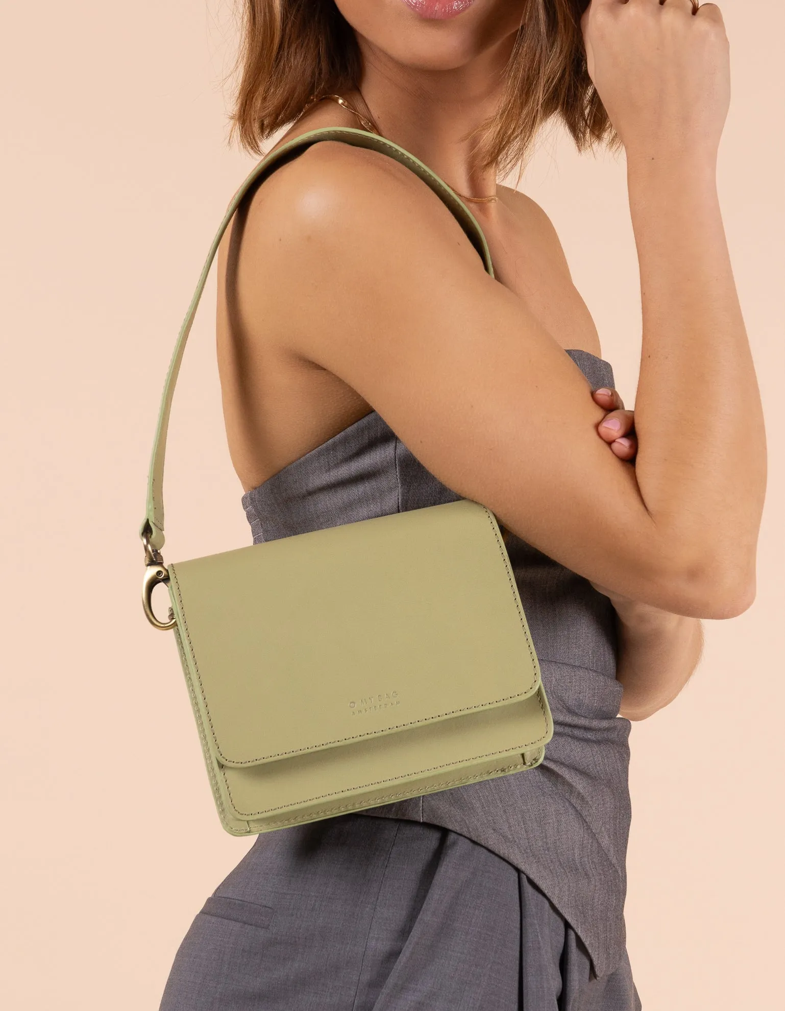 Audrey Mini Bag Classic Leather Tea Green
