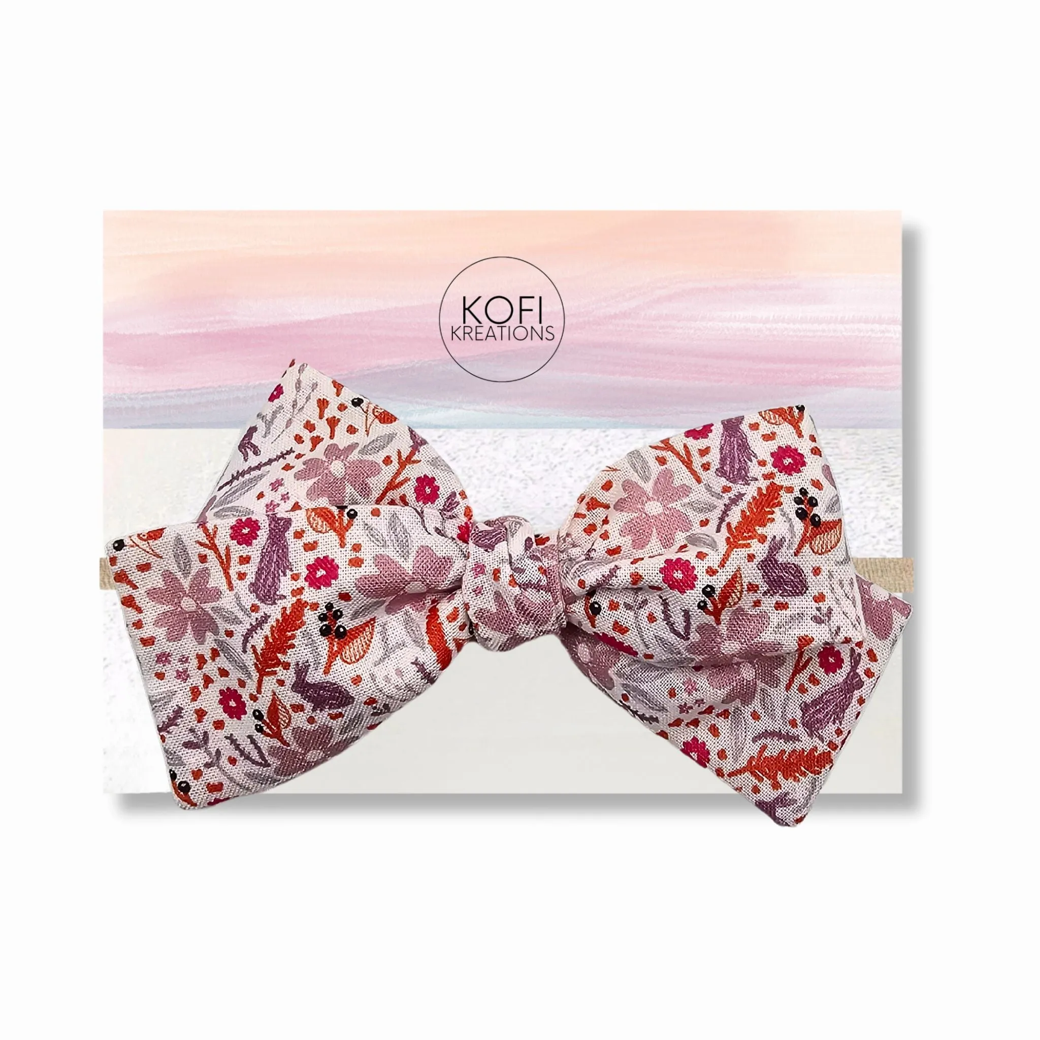 Audrey - Poppy Hand-Tied Hair Bow