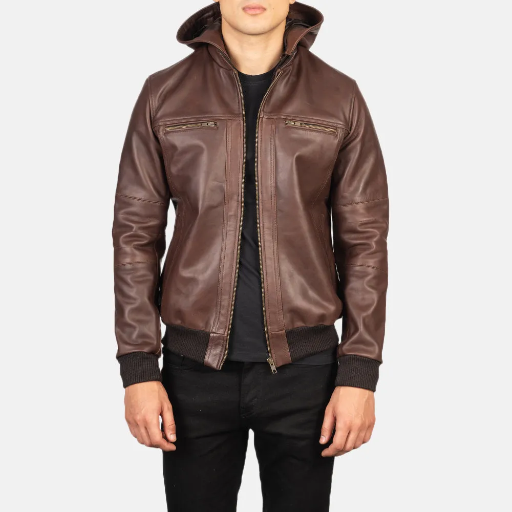 Aurora Leather Bomber Jacket