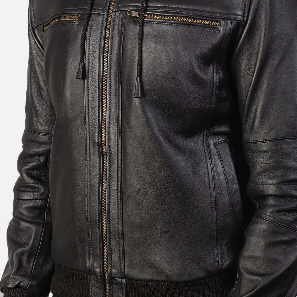 Aurora Leather Bomber Jacket