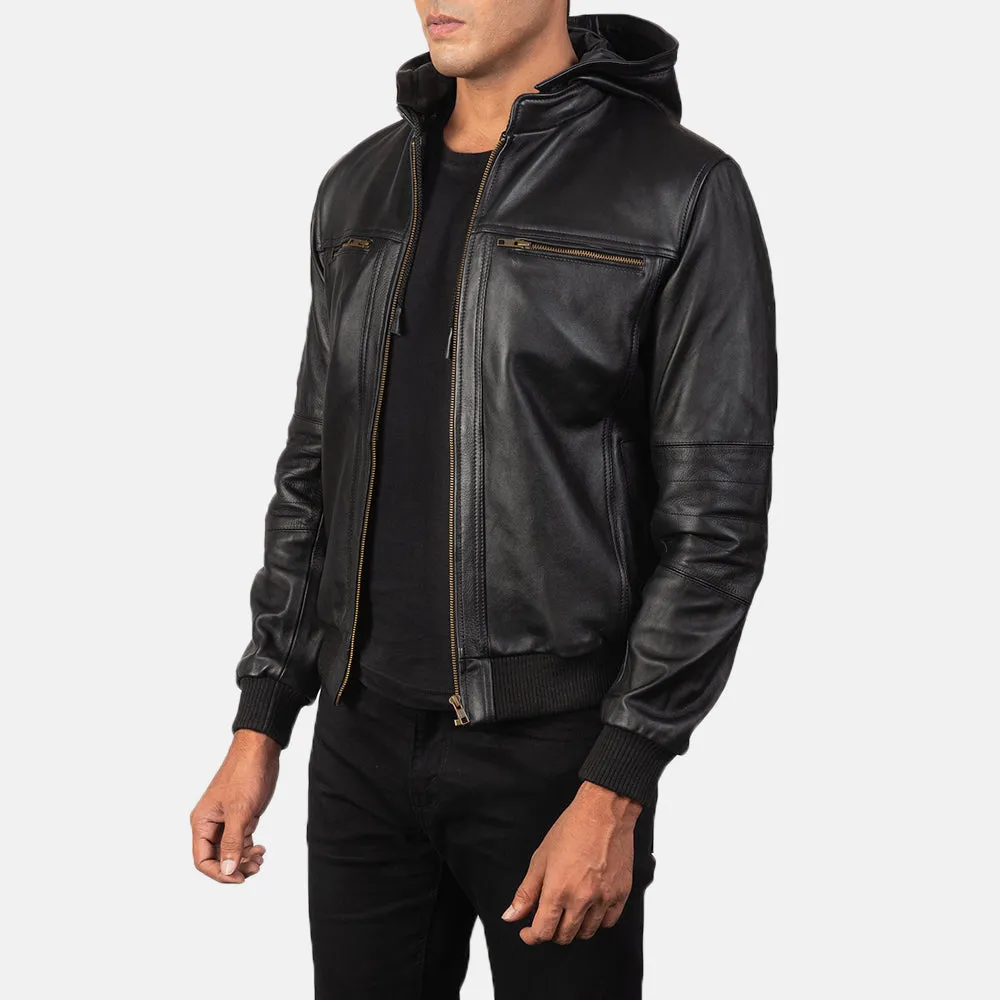 Aurora Leather Bomber Jacket