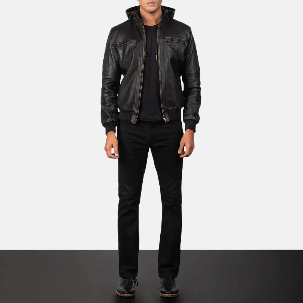 Aurora Leather Bomber Jacket