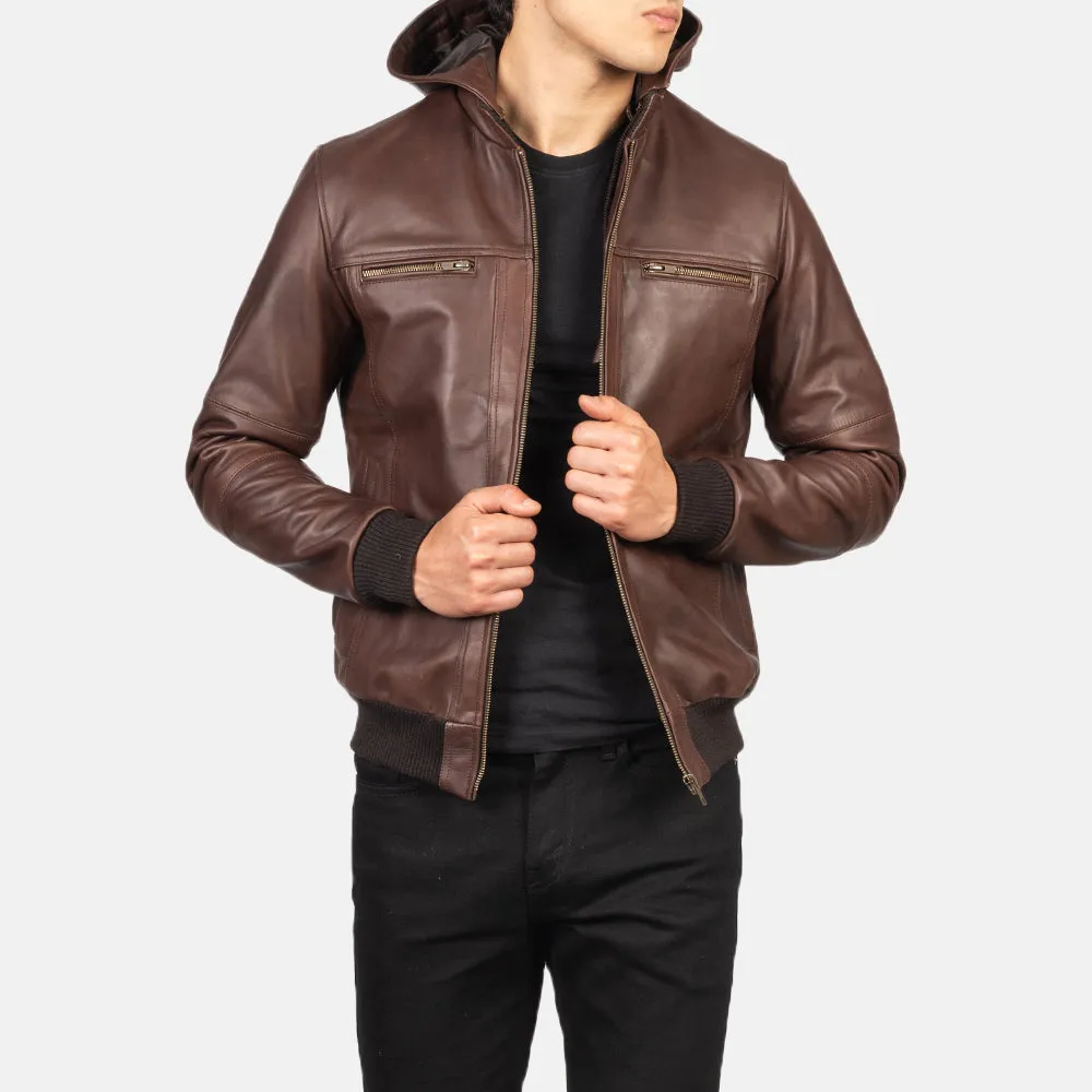Aurora Leather Bomber Jacket