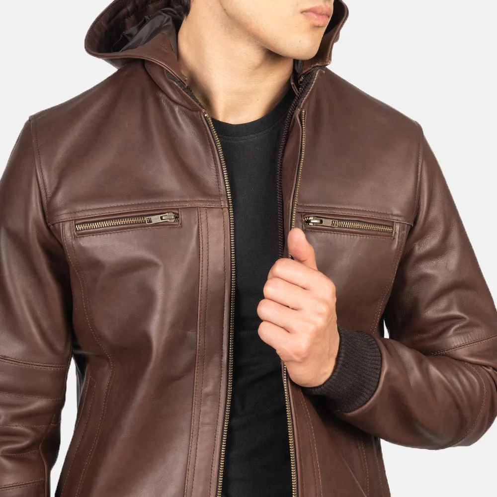 Aurora Leather Bomber Jacket