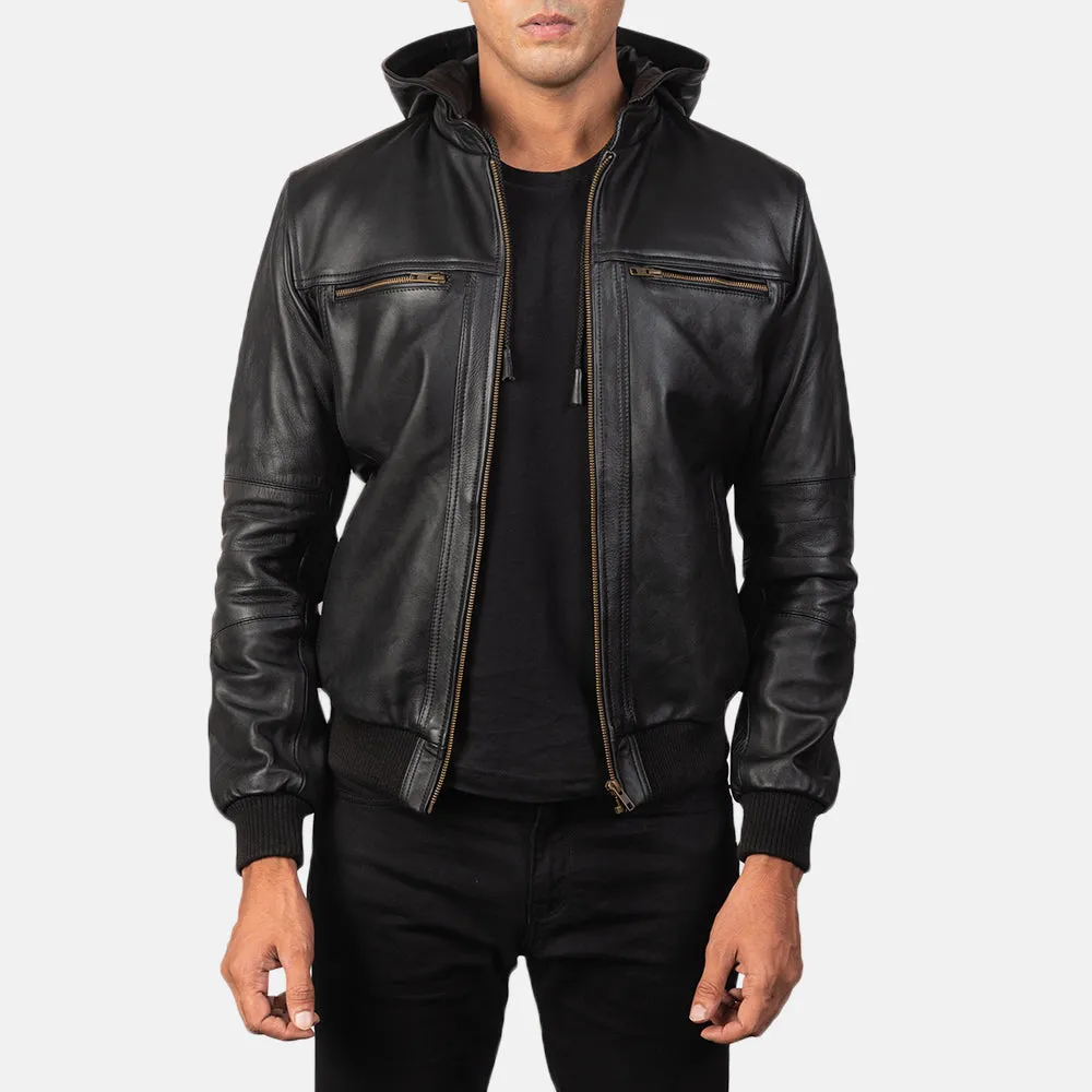 Aurora Leather Bomber Jacket